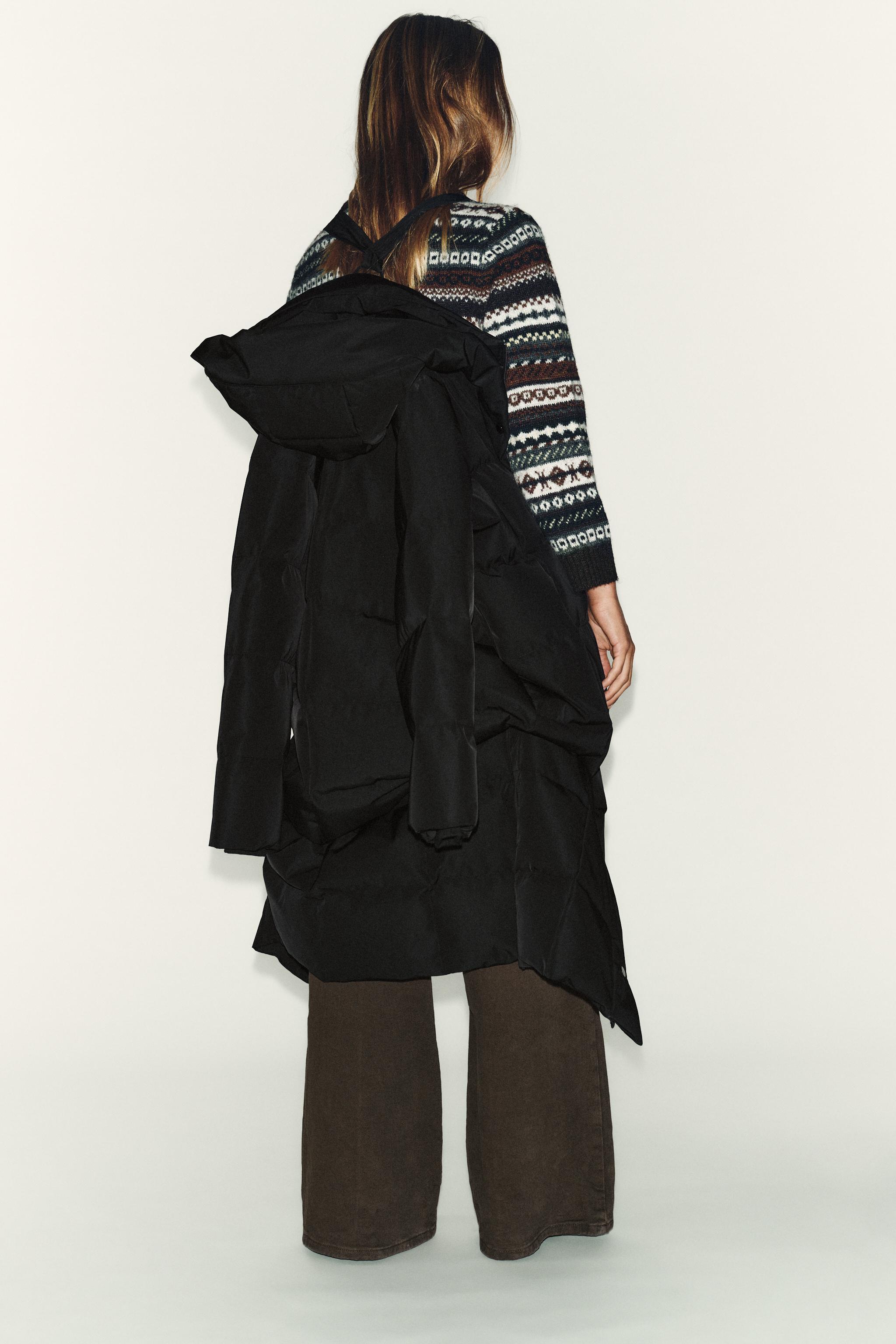 LONG WATER REPELLENT WINDPROOF HOODED DOWN JACKET